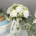 thumbnail image 4 of Fake Plants Eucalyptus Leaves Artificial Flower Arrangements Bouquet Wedding Home Decoration, 4 of 6