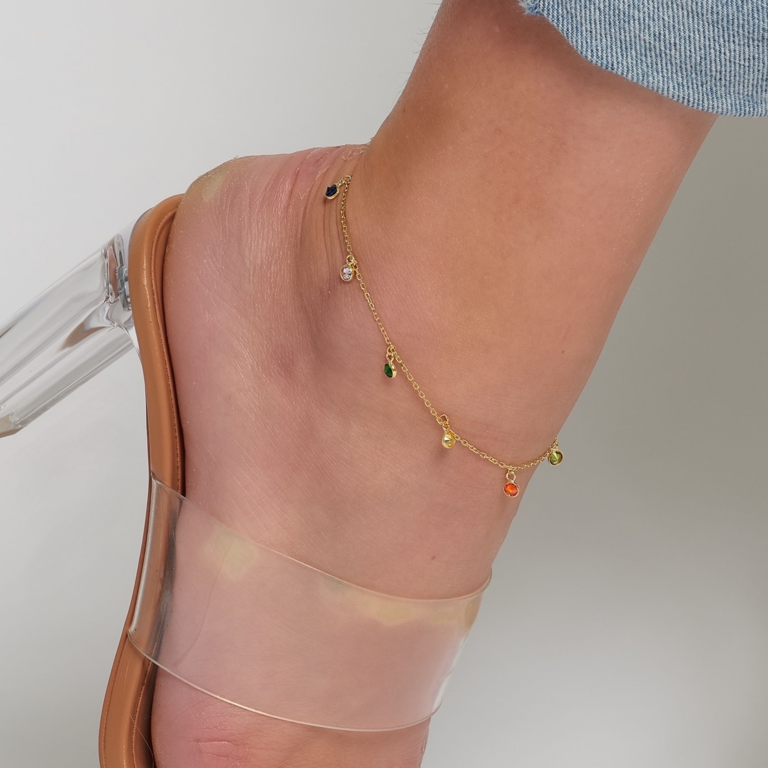 Adesso Milano Jewelry 14K Rose Gold Plated Sterling Silver Dainty Anklet for Women, Adjustable Ankle Bracelets, Gift