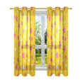 thumbnail image 7 of Yayeee Window Curtains Light Filtering 63"x42" Grommet Panel Pair Home Living Room Decor, Pink Stars, 7 of 7