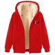 thumbnail image 2 of Chaqueta y sudadera informal con capucha de manga larga para mujer, con estampado de moda, de polar y capucha, 2 of 4
