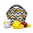 thumbnail image 2 of SUNENAT Insulated Lunch Tote Bag Funny Delicious Pizza on Chevron Pattern Reusable Neoprene Portable Lunchbox Handbag Cooler, 2 of 2
