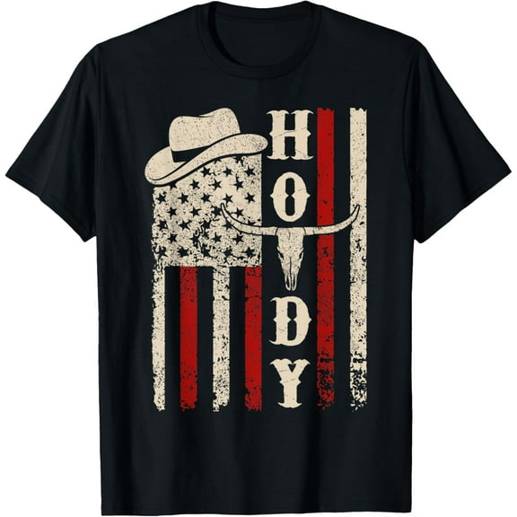 Western Country Men Teen Boy Kid Rodeo Southern Retro Howdy T-Shirt