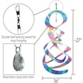 thumbnail image 3 of In the Breeze 9158 — Striped Iridescent Mylar Spin Quartet with Crystal — Colorful Suncatcher Wind Spinner for Yards and Gardens with Plastic Crystal, 3 of 5