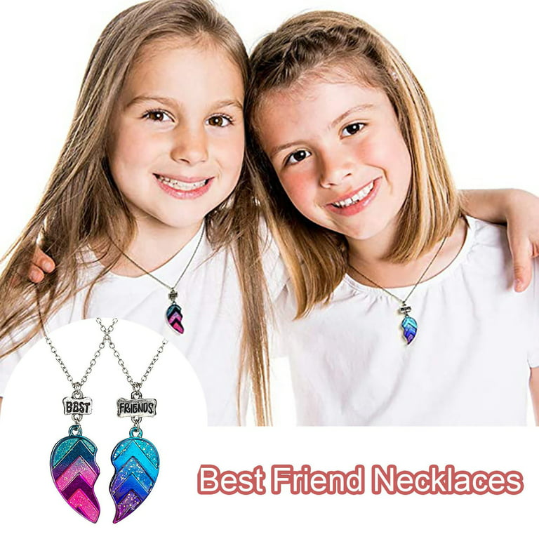 Lbecley Necklace with Pendant Necklaces Half Necklaces Necklaces Friend Children's Heart Necklaces Necklaces Pendants Girls Locket Necklaces Ages 5-7