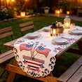 thumbnail image 6 of Dongrere 4th of July Table Runner American Flag & Star Print Red White Blue Table Decor for Independence Day Party Dining, 6 of 7