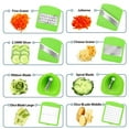 thumbnail image 4 of Vegetable Chopper Slicer Dicer 13 Pieces, Vegetable Spiralizer Mandoline Slicer Vegetable Dicer Food Chopper Dicer Pro, Veggie Shredder Cutter, with Brush and Organizer Bag, Dishwasher Safe, 4 of 10