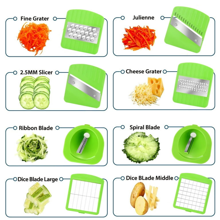 Vegetable Chopper, Food Slicer Dicer, 6 Interchangeable Blades Set wit –  morgianatableware