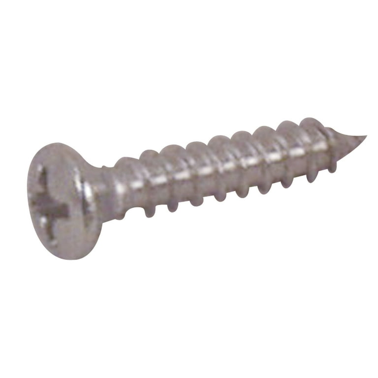 100-Pack Stainless Steel 18-8 Sheet Metal Screws - #12 X 3/4 Inch, Phillips Oval Head, Self-Tapping, Full Thread