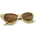 thumbnail image 5 of zeroUV Female Women's Retro Oversized High Point Cat Eye Sunglasses 55mm (Creme /Amber) - 55mm, 5 of 5
