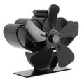 thumbnail image 2 of Ventilador de estufa de leña de aleación de aluminio, silencioso y sostenible, alimentado por calor, color negro, 2 of 14