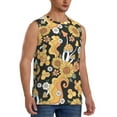 thumbnail image 2 of Kdxio Mushrooms Honeycomb for Men's Muscle T-shirt,Sleeveless for Workout Running Athletic Gym Lounge Casual, 2 of 7