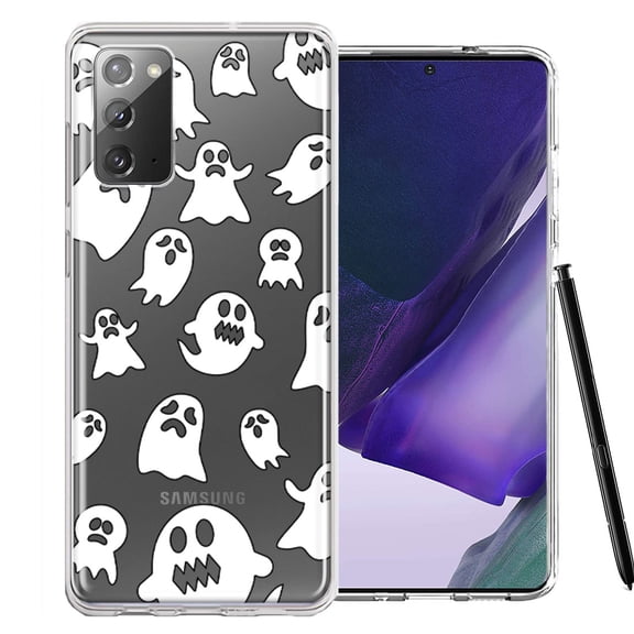 MUNDAZE For Samsung Galaxy Note 20 Halloween Spooky Ghost Design Double Layer Phone Case Cover