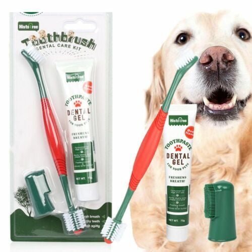 2023Pet Toothbrush Toothpaste Kit Finger Brush Clean Teeth Mouth Dental Care Dog