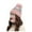 Pink, variant on Mifelio Winter Hat Women Men Womens Earmuffs Flocking Thermal Cycling Warm Winter Hat Knitting Scarf Hat Beanies Hats Men Women Beige One Size