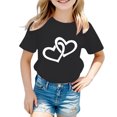 thumbnail image 2 of WEAIXIMIUNG T-Shirts pour Fillettes Pack 2T Enfants Filles Mignon Graphique Col Rond Manches Courtes T-Shirt Décontracté d'Été 150, 2 of 6