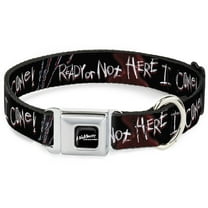 Warner Bros. Horror Movies Pet Collar, Dog Collar Metal Seatbelt Buckle, A Nightmare on Elm Street Ready or Not Freddy Silhouette, 9.5 to 13 Inches 1.0 Inch Wide