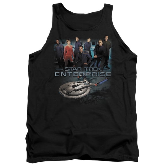 Star Trek Enterprise Crew Adult Tank Top Black