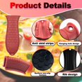 thumbnail image 3 of 8 pcs Silicone Hot Handle,Cast Iron Handle Lid Heat Resistant,Non-Slip Silicone Pan Rack,Cookware Handle for Metal Pan(Black,Red), 3 of 5