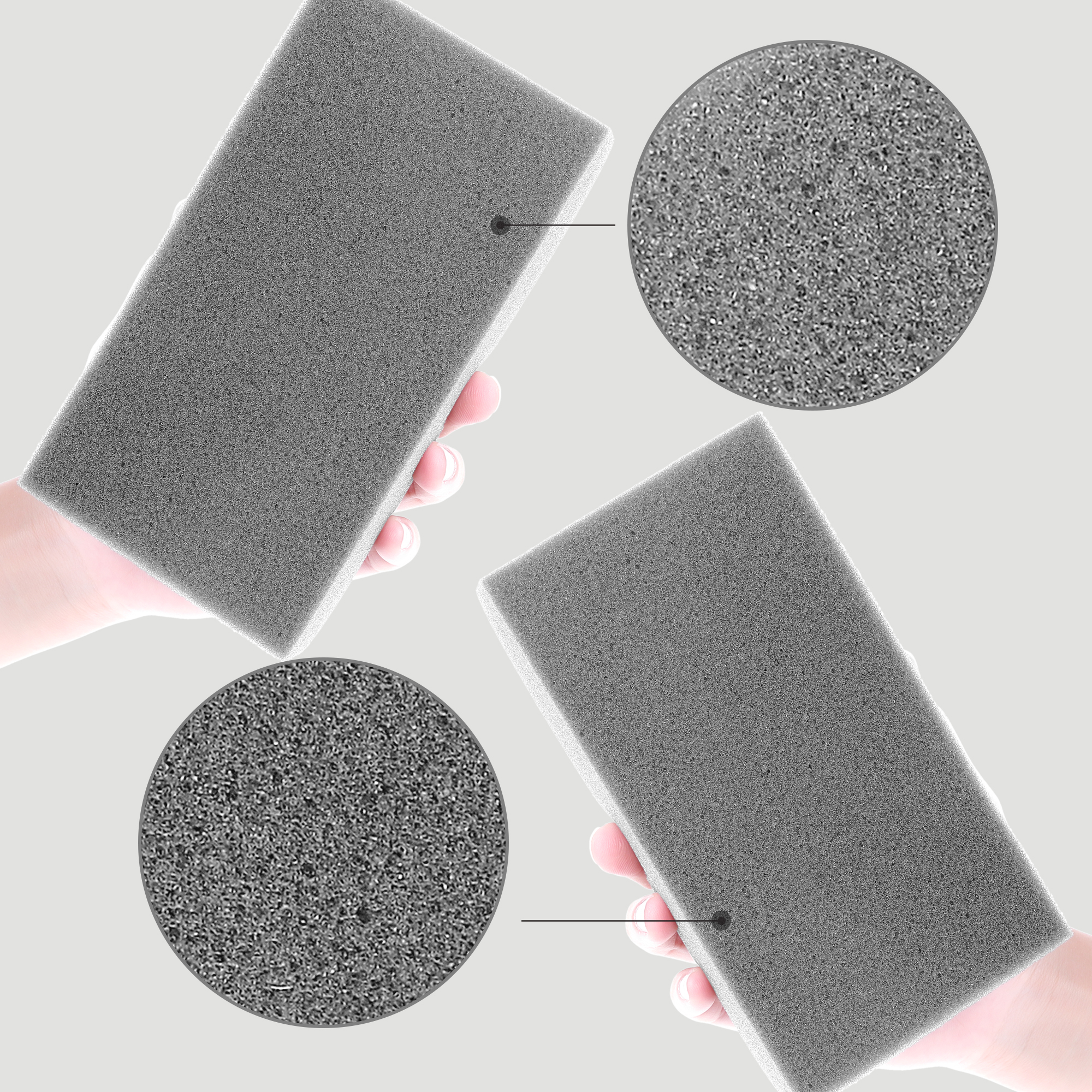 Unique Bargains Sponges Cleaning Kitchen Sponge Non Scratch Sponges Grey 6.5"x3.5"x1.8"