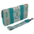 thumbnail image 6 of Wrangler Wristlet Western Wallet Boho Aztec Credit Card Holder for Women, Turquoise, 6 of 7