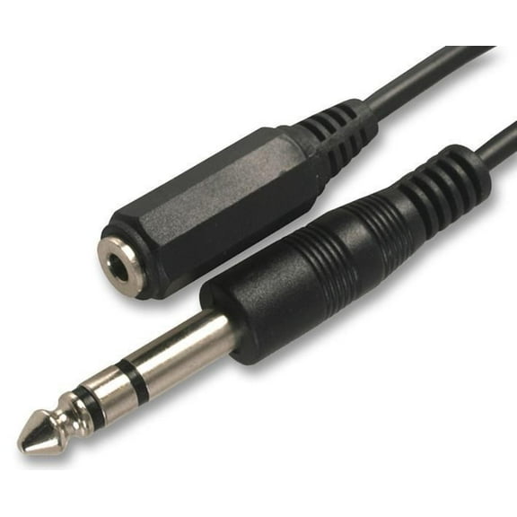 PRO SIGNAL - 3.5mm to 6.5mm Stereo Jack Socket to Plug Lead, 1.8m Black