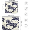 thumbnail image 3 of Coolnut Carousel Horses Dish Drying Mat for Kitchen, 18 x 24 Inch Microfiber Absorbent Dish Drying Pad, Machine Washable Kitchen Counter Protect Mats, 3 of 7