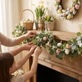 thumbnail image 7 of 5.6FT Easter Garland with Muticolor Eggs and Eucalyptus Leaves-Artificial Spring Vine Centerpiece Decoration,Farmhouse Hanging Rustic Decor for Mantle Banisters Fireplace Door Tree Indoor Outdoor, 7 of 7