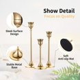 thumbnail image 4 of Juegos (6 piezas) Candelabros Conos Candelabros de metal de latón dorado, 4 of 5