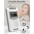thumbnail image 4 of Reproductor de Casetes Portátil Multifunción con Grabadora, Conversión a MP3 vía USB/SD, Micrófono Integrado, Asa Retráctil y Jack de Auriculares (Blanco), 4 of 7