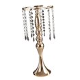 thumbnail image 1 of Soporte de cristal Zulema Soporte de arreglo floral Dorado 47cm, 1 of 8
