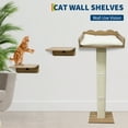 thumbnail image 5 of Cat Window Perch with Scratching Posts - 40" Tall Cat Tree with 2 Platforms & Hammock, Suction Cup Mounted, Removable Cushion (2 Installation Ways), 5 of 9