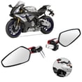thumbnail image 6 of 2pcs Motorcycle CNC Handle Aluminum Plane Rear View Side Mirror Reflector Accessory(Red ), 6 of 9