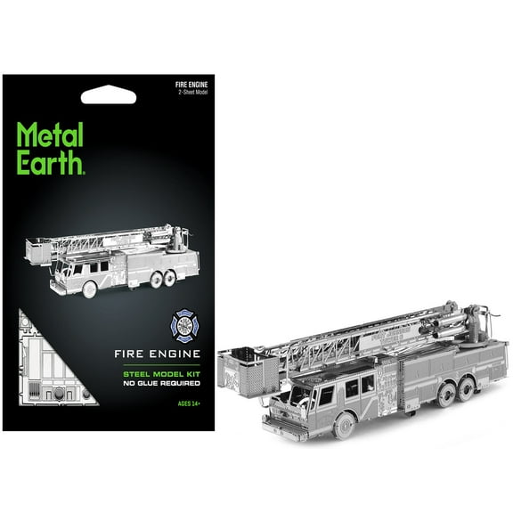 Model Kit Fire Engine "Fort Johnson Tower 6" (Moderate Difficulty) Steel Model by Metal Earth