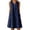 Z-Blue38, variant on JIAYUE Summer Dresses For Women Sleeveless Classic V Neck Stylish A-Line Versatile Knee Length Casual Female Button Down Flowy Beach Dress