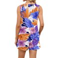 thumbnail image 5 of Hawaiian Short Sets for Women Sleeveless Square Neck Top and Loose Shorts Beach Loose Casual Vacation Outfits, 5 of 5