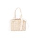 thumbnail image 1 of Bolso Mano Portátil Tejido Hecho A Mano para Playa Bolso Tipo Cesta Con Cinta Ratán (Beige), 1 of 9