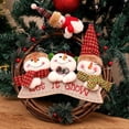 thumbnail image 4 of Santa Snowman Xmas Decorations Handcrafted Cartoon Plush Doll Pendants for Room Display, 4 of 5