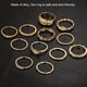 thumbnail image 5 of Sonducket Anillo de aleación de 12 piezas, anillos de compromiso elegantes reutilizables para interiores y exteriores, compras en casa, Ropa, zapatos y accesorios Miscelánea, 5 of 6
