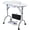 White Marble, variant on Foldable Manicure Nail Table Freestanding Portable Nail Station Desk with Drawer Wrist Cushion Bag, Black