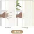 thumbnail image 3 of AIR-Non-See-Through Cream Yellow Privacy Sheer Curtains 52 X 45 Inches Long 2 Panels Light Yellow Semi Sheer Curtains Light Filtering Window Curtains Drapes for Bedroom Living Room, 3 of 4