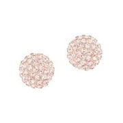 Blow Rose Goldtone Stud Earrings