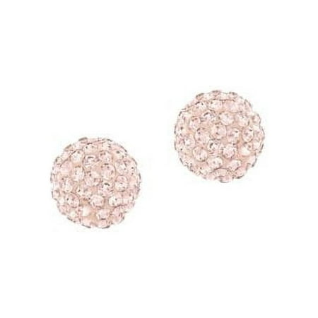 Blow Rose Goldtone Stud Earrings