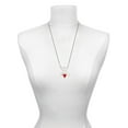 thumbnail image 3 of Delight Jewelry Silvertone Card Suit - Red Heart Silvertone Dream Big Pendant Necklace, 25", 3 of 4