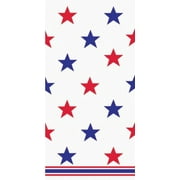 Club Pack of 240 Red, White and Blue Patriotic Stars Printed Hanky Swankies Pocket Facial Tissues