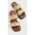 thumbnail image 4 of Sam Edelman Hopie Natural/Desert Sun Slip On Square Open Toe Double Strap Sandal (Natural/Desert Sun, 6), 4 of 4