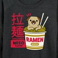 thumbnail image 3 of Instant Message - Ramen Pug - Women's Lightweight French Terry Long Sleeve Shirt, 3 of 6