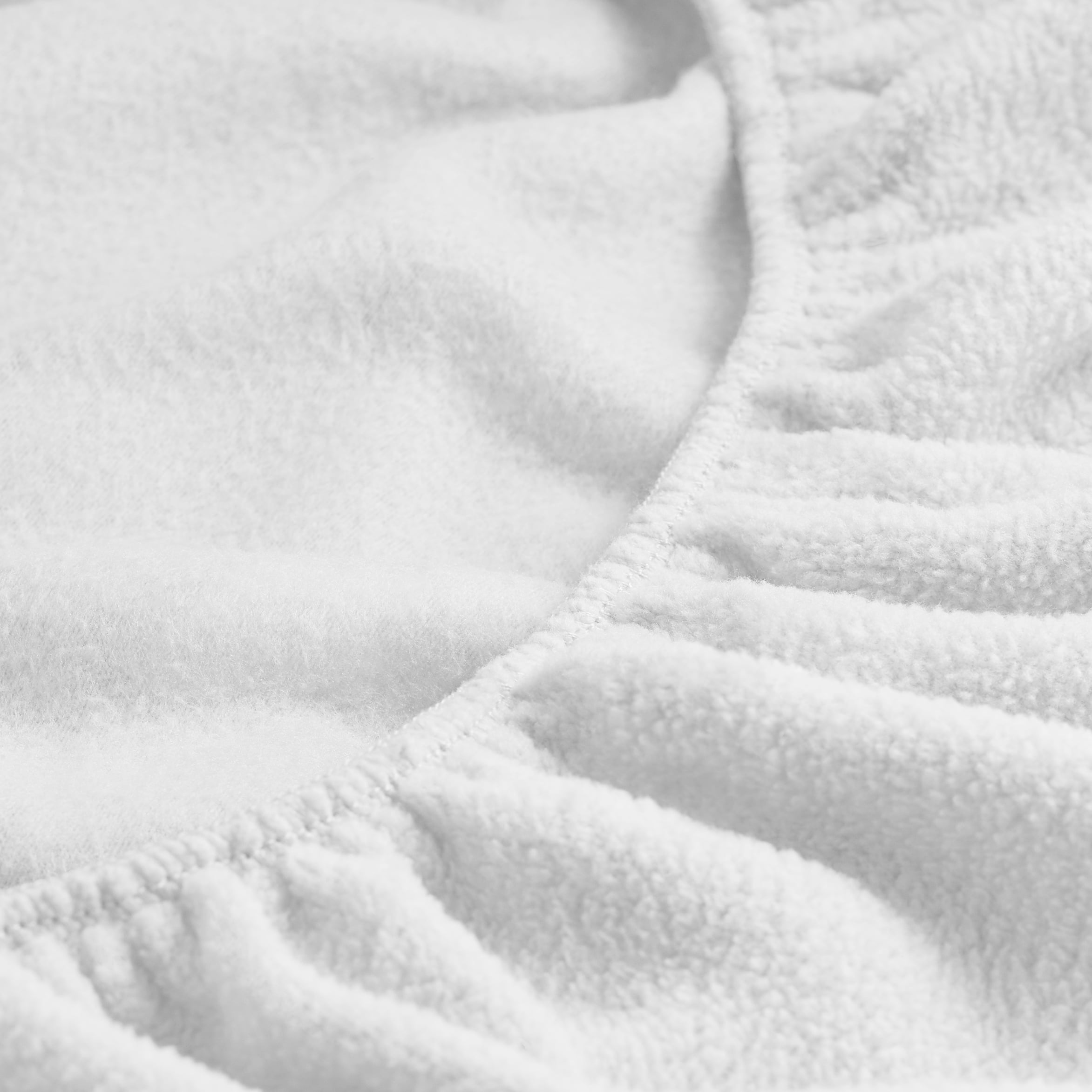 Bare Home Fleece Fitted Sheet, Plush Polar Fleece, Deep Pocket, Queen, 2 Pack, White