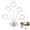 silvery, variant on Agiufgs Photo Holder Tree Metal, Keeps 5 Photos or Cards in Radial Display, for Desk Office Wedding Reception Kitchen, Black