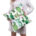 thumbnail image 6 of Bingfone Cactus Plants1 Linen Throw Pillow Covers Cushion Case Pocket Button Vintage Farmhouse Pillowcase For Sofa Couch Bed 18"X18", 6 of 9