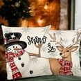 thumbnail image 6 of Christmas Pillow Covers 20 x 20 Inch Set of 4 Merry Christmas Trees Snowflake Joy Throw Pillow Covers Xmas Winter Holiday Decorative Pillow Covers Cushion Cases Decoration for Sofa Couch, 6 of 6